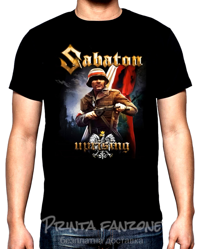 Тениски Sabaton, Uprising, мъжка тениска, 100% памук, S до 5XL